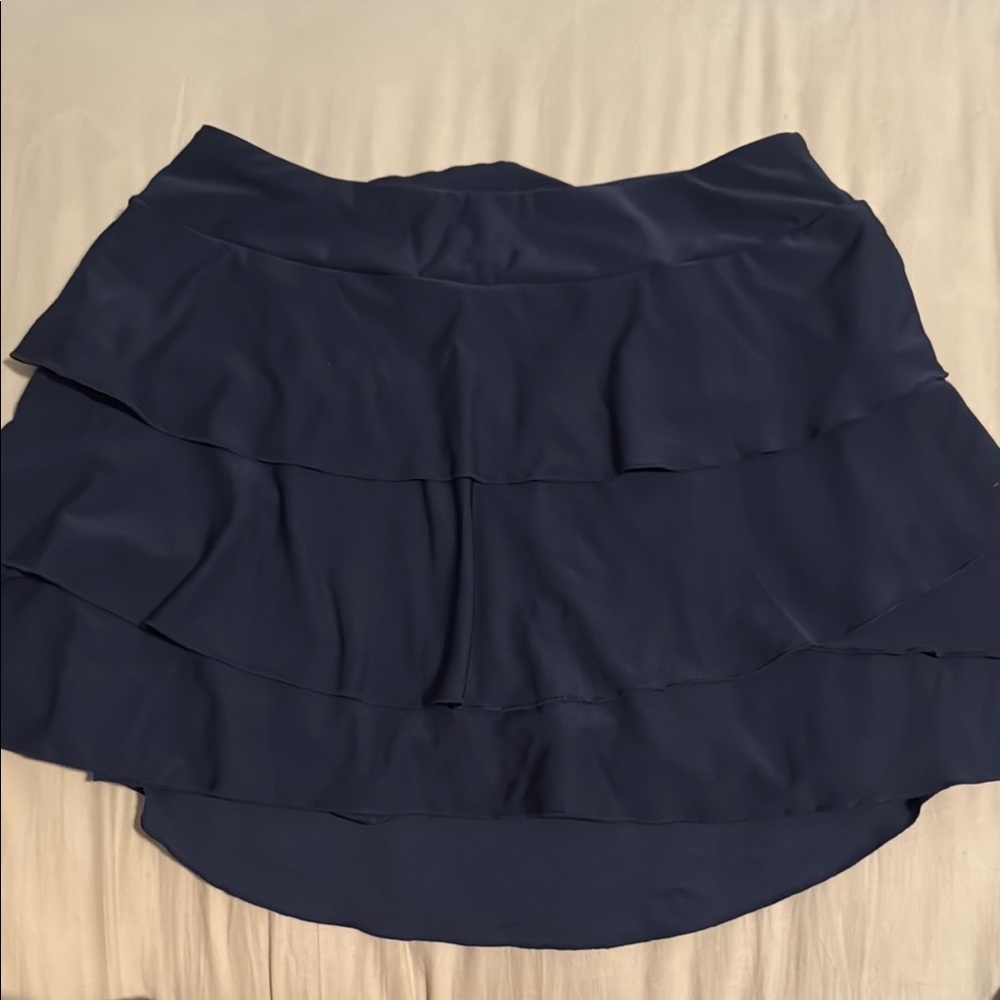 Kyodan Blue Ruffled Bubble Mini Skirt Casual